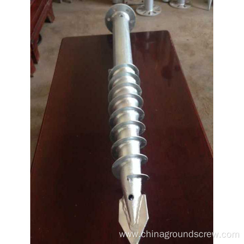 Spiral Carbon Steel Ground Screw Pile With Flange